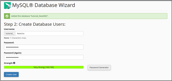 MySQL Database Wizard
